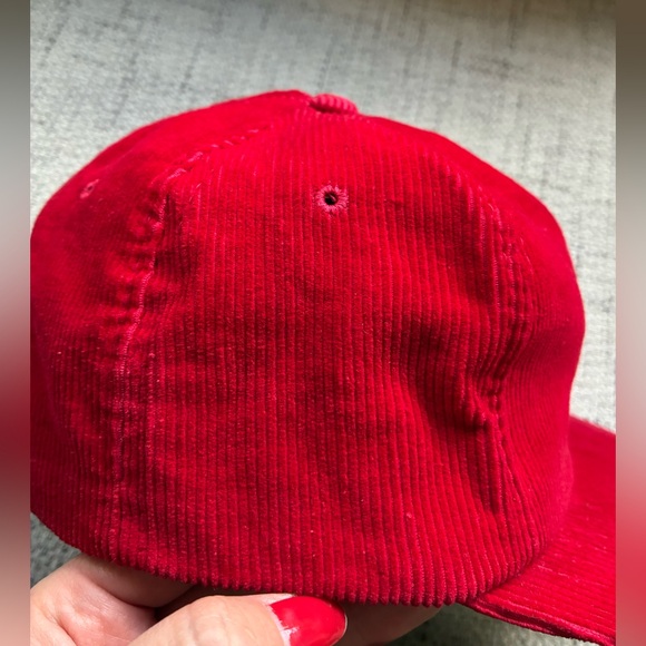 VTG Red Corduroy SnapBack Hat - Picture 7 of 9